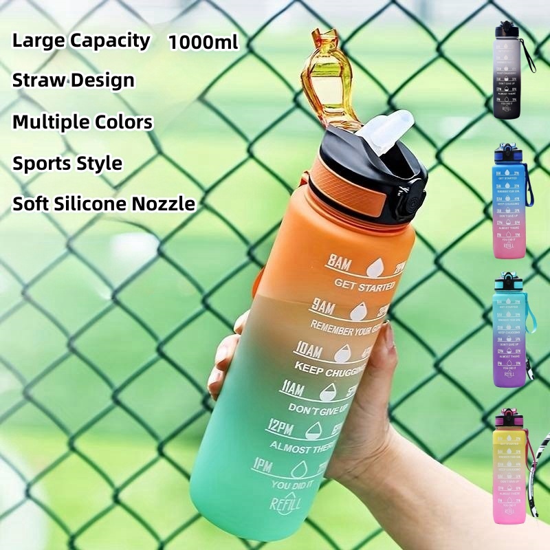 Smart Water Bottle Tracker - Градиент цвета, 1000 мл, большая емкость,