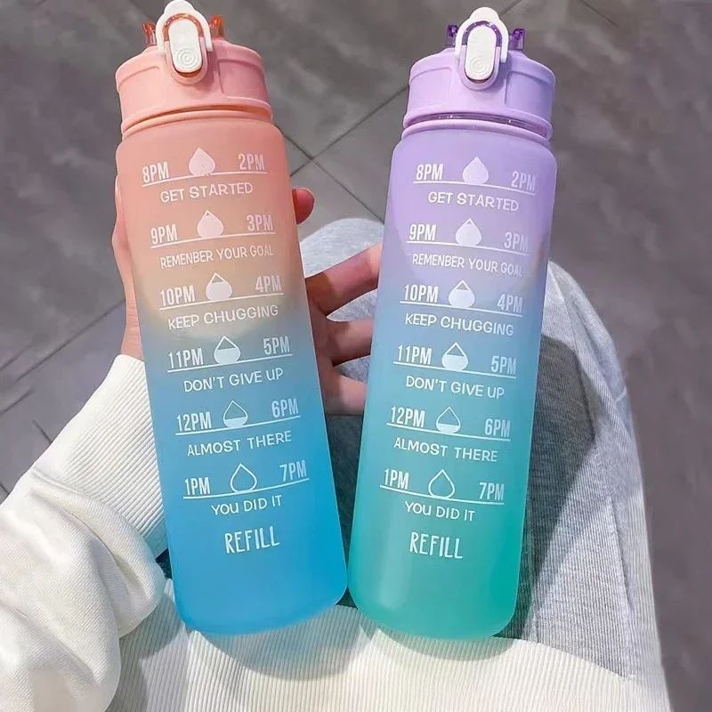 Smart Water Bottle Tracker - Спортивная бутылка для воды с соломинкой