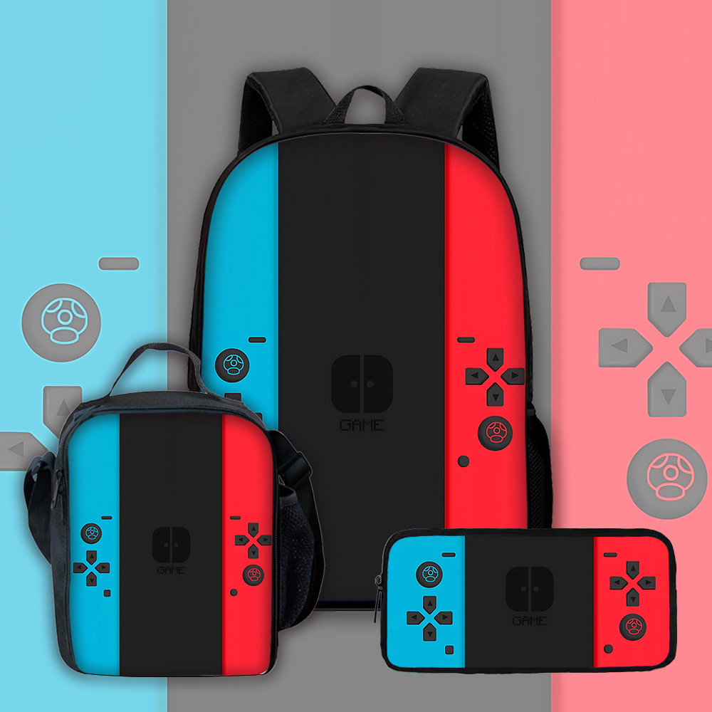 Handheld Game Console - Детский школьный рюкзак с сумкой для
