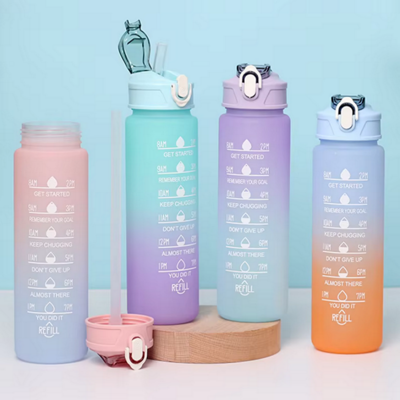 Smart Water Bottle Tracker - Спортивная бутылка для воды с соломинкой
