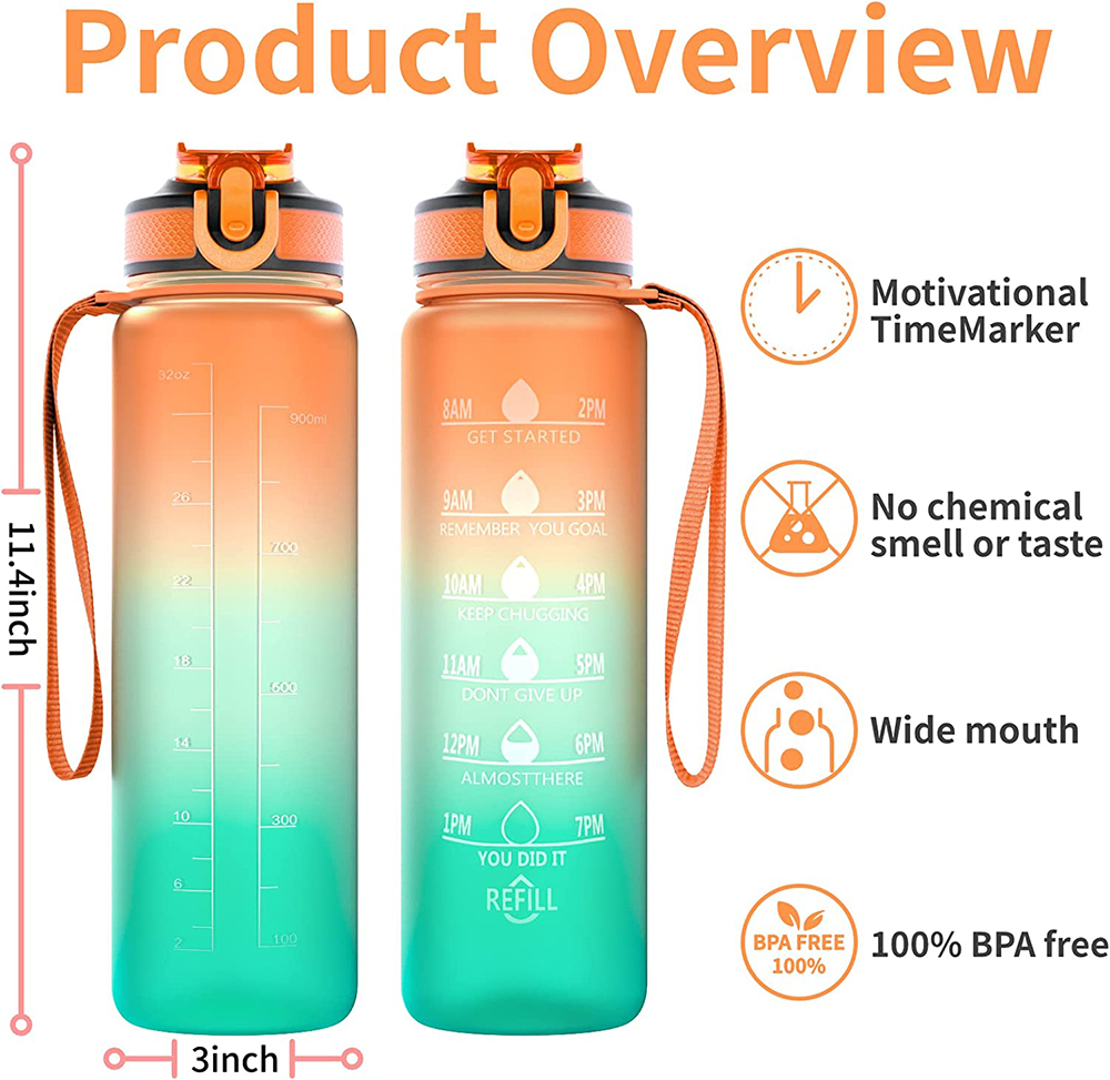 Мотивационная Спортивная бутыл – обзор и цена Smart Water Bottle Tracker